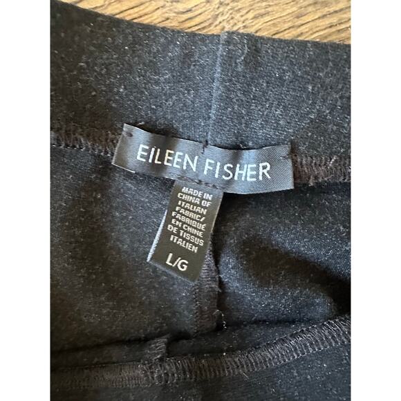 Eileen Fisher Gray Black Stretch Pull-On Slim Pants Size Large - Picture 7 of 8